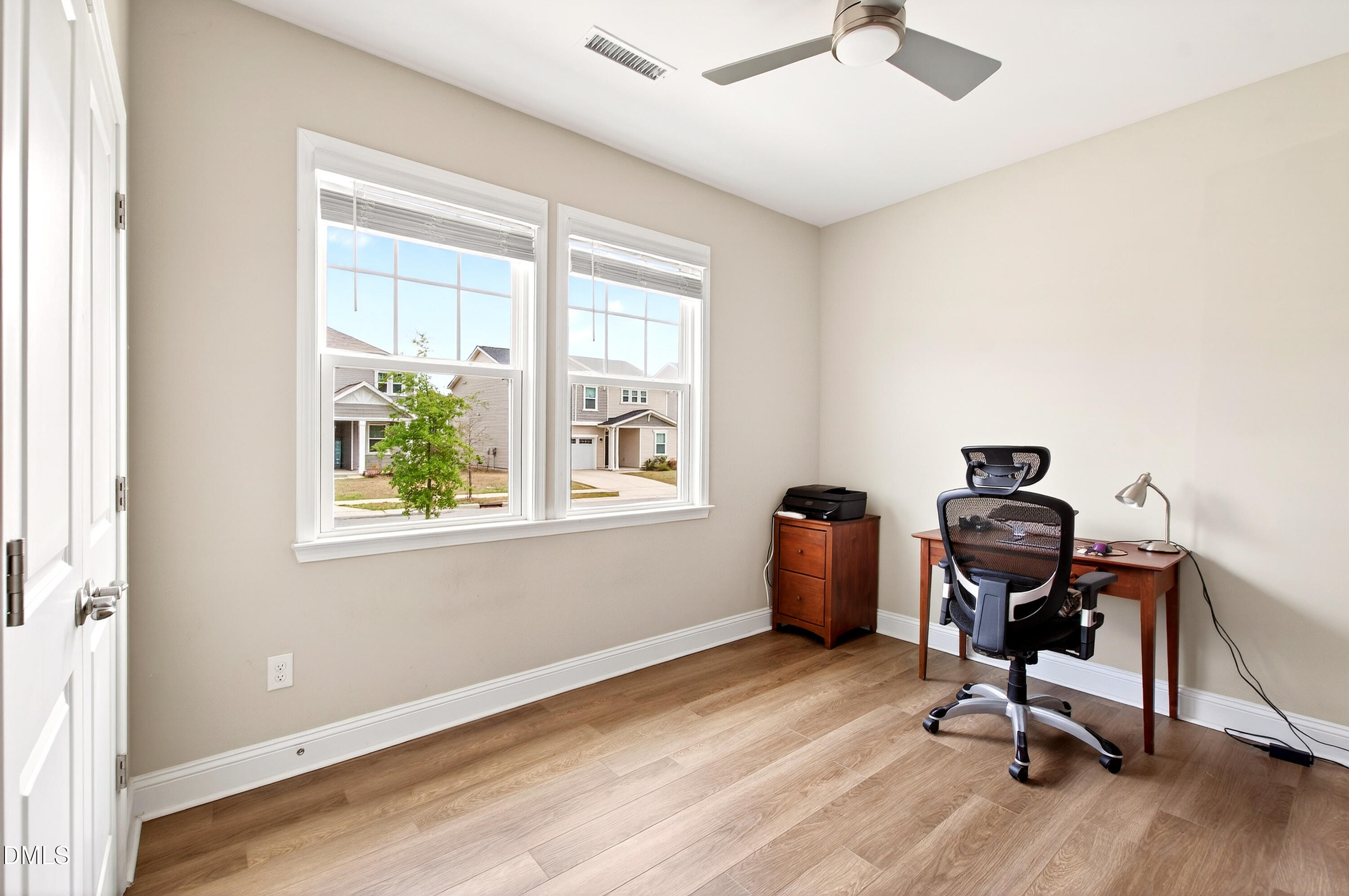339 Summer Ranch Drive Fuquay-Varina, NC 27526 - Photo 29 of 42 a view of workspace with wooden floor windows