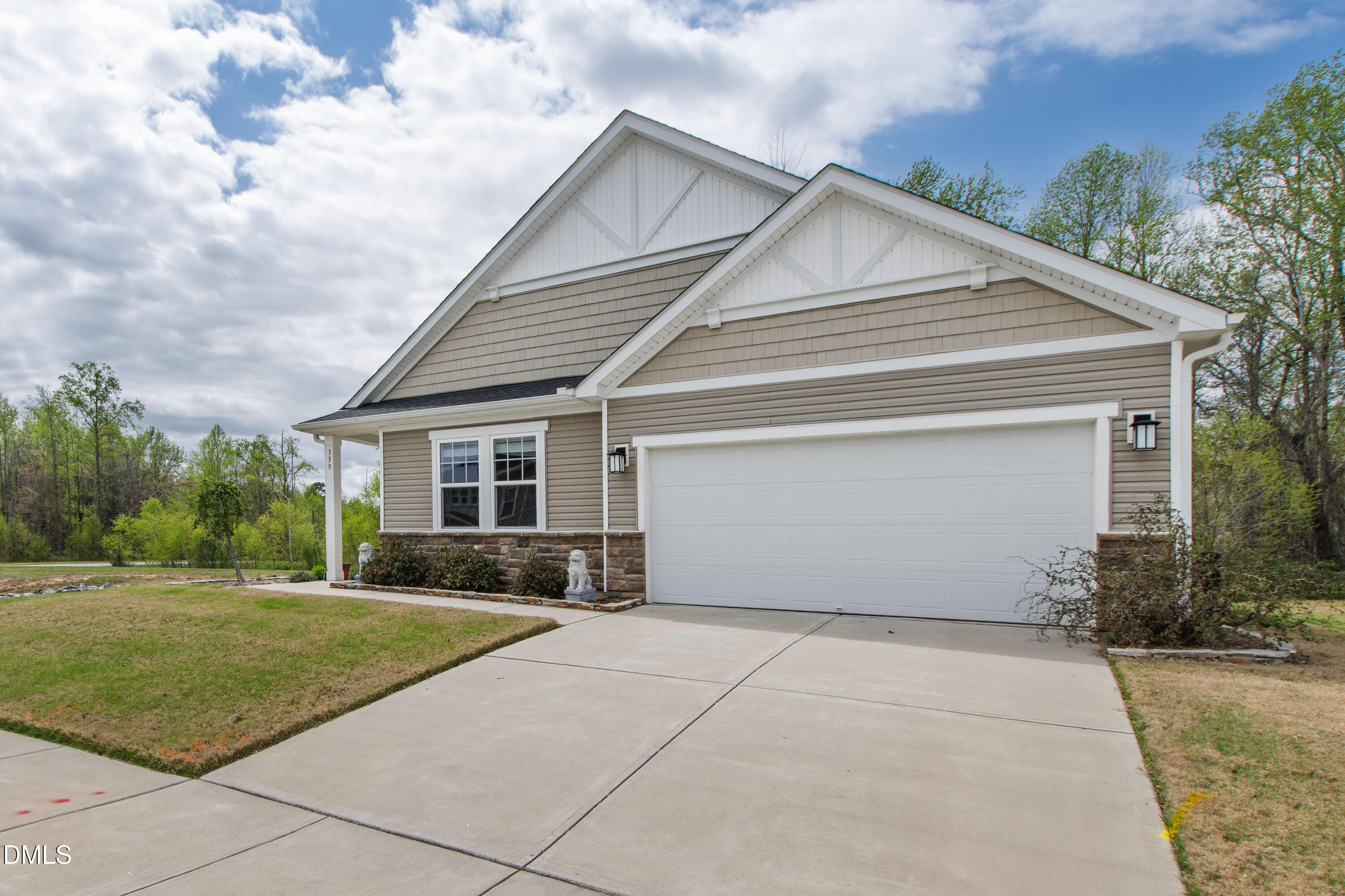 339 Summer Ranch Drive Fuquay-Varina, NC 27526 - Photo 38 of 42 a front view of house with yard and trees around