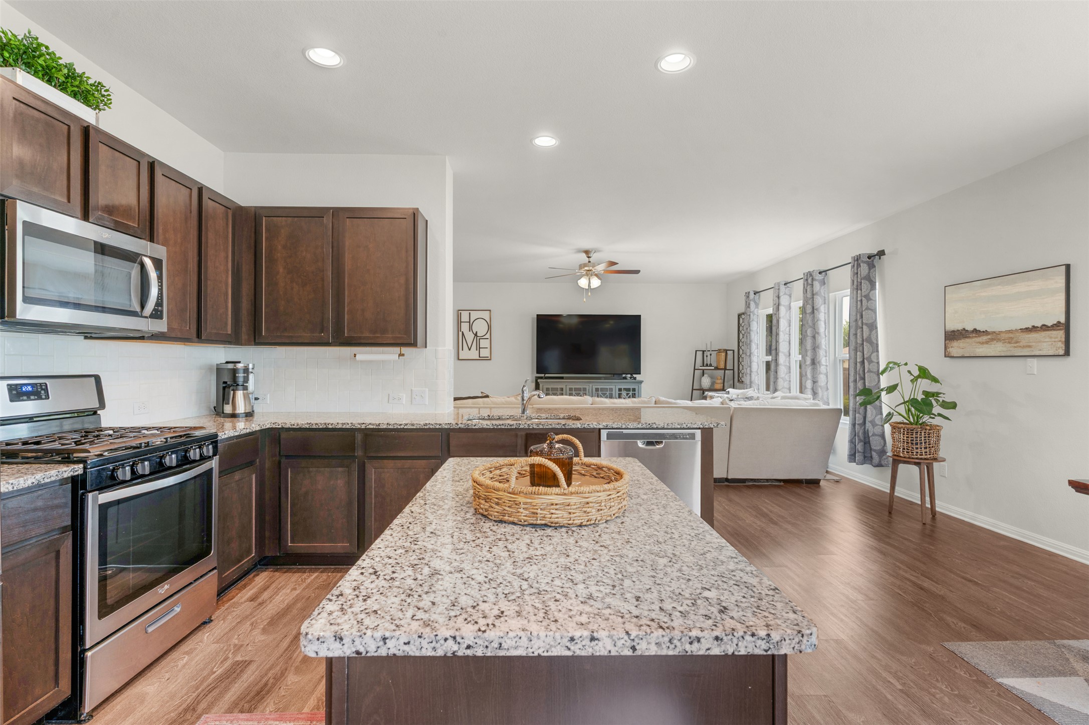 925 Stampede Road San Marcos, TX 78666 - Photo 11 of 39 Kitchen View to Living Room