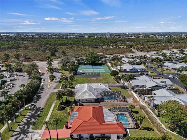 a view of a city & street