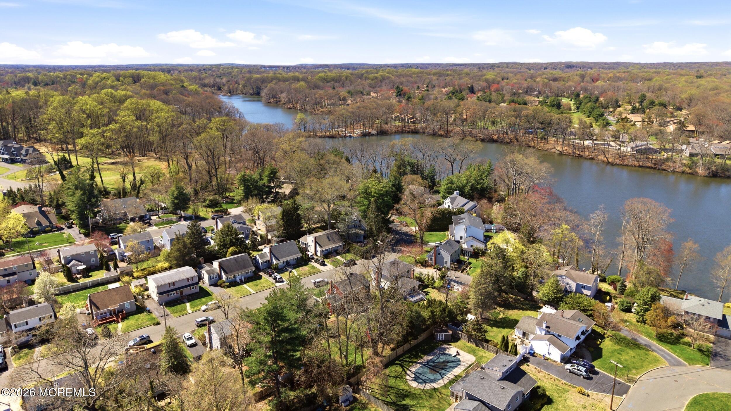 68 Davis Lane Red Bank, NJ 07701 - Photo 30 of 41 an aerial view of a city with mountains in the background