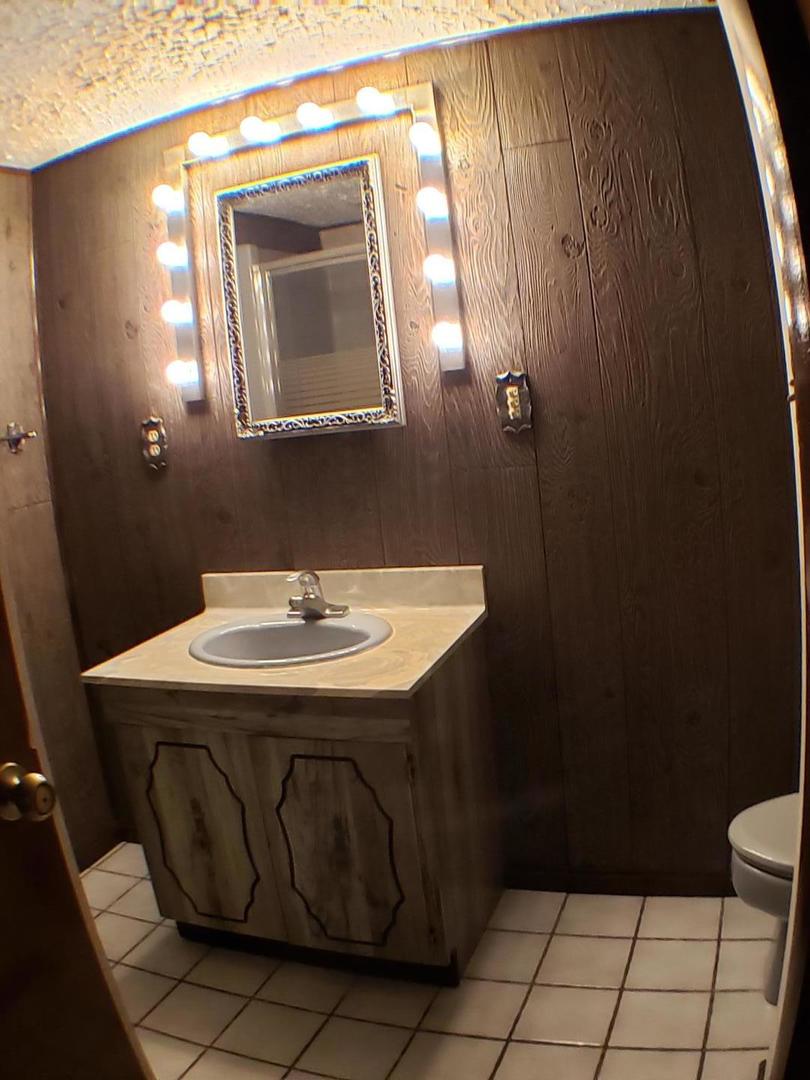 24805 Murphy Road Wilmington, IL 60481 - Photo 9 of 20 a bathroom with a sink a mirror and a toilet
