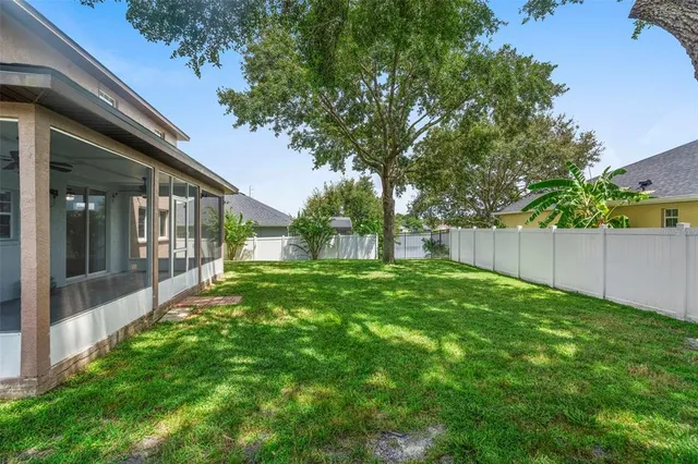 a view of a house with a backyard