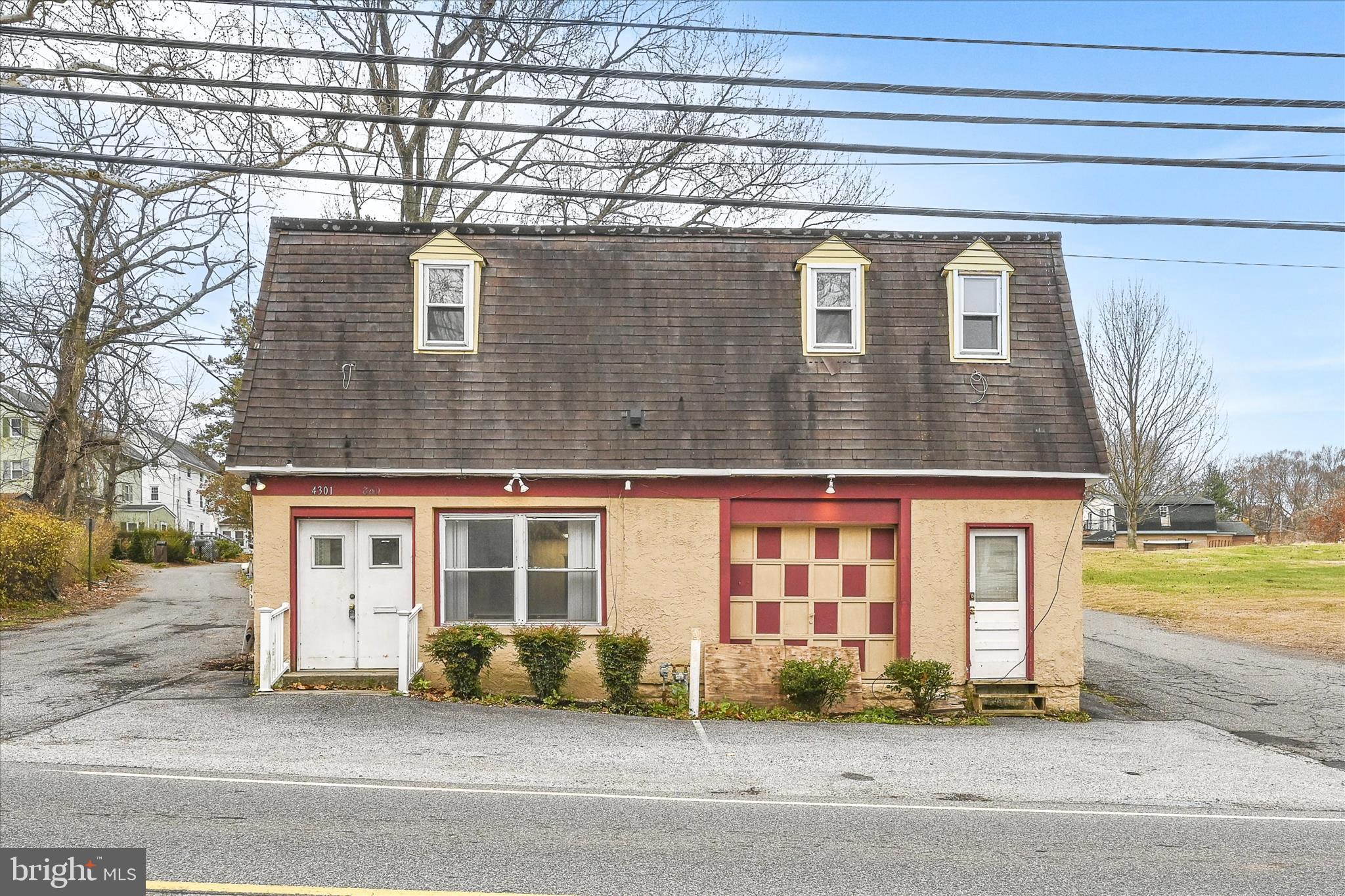 a front view of a house