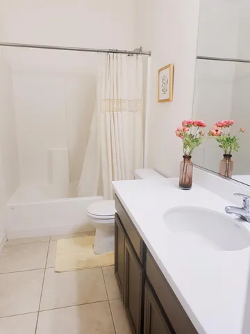 a bathroom with a sink a toilet and a shower