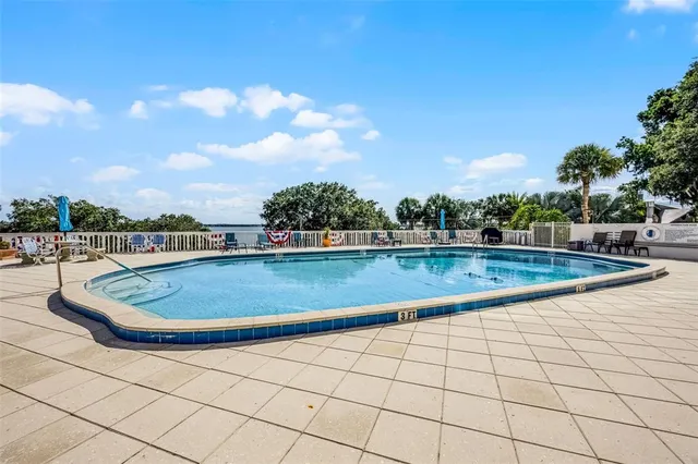 a view of a swimming pool and outdoor space