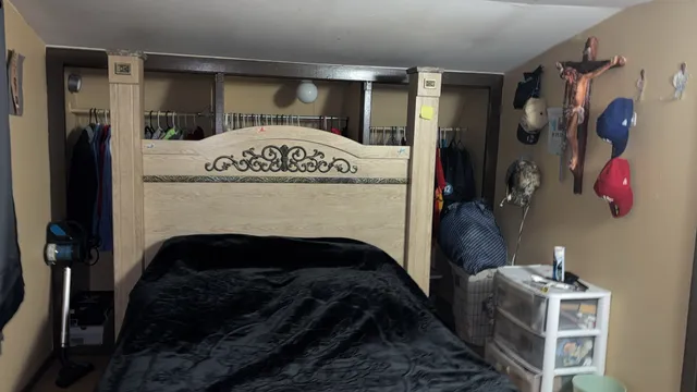 a room with storage and utility