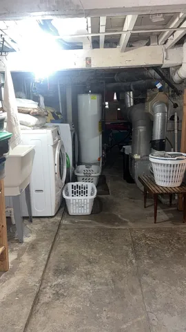 a view of storage and utility room