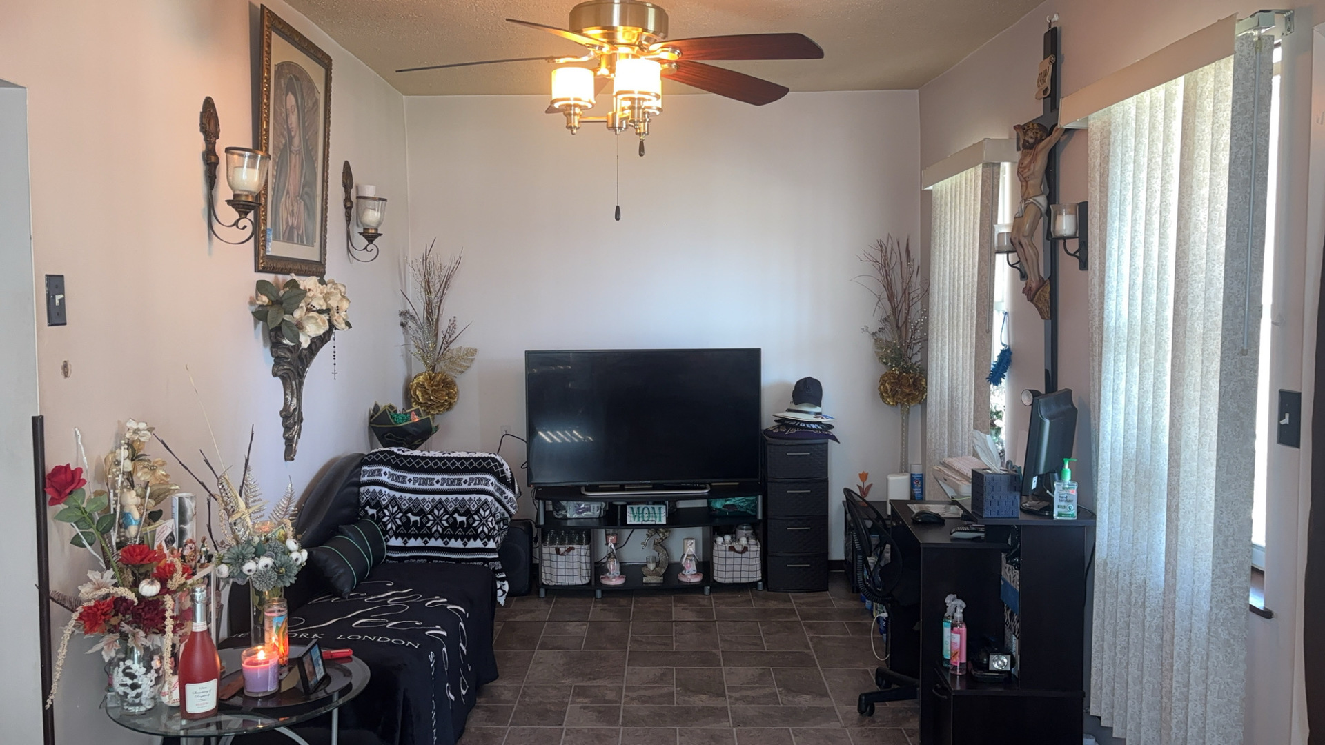 5614 South Kolmar Avenue Chicago, IL 60629 - Photo 5 of 40 a living room with lots of furniture and a flat screen tv