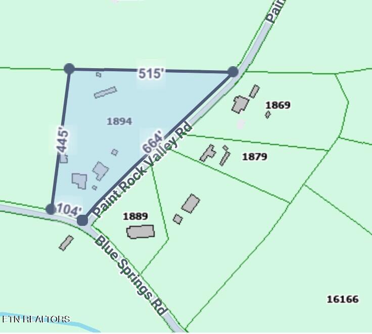 1894 Paint Rock Valley Road Philadelphia, TN 37846 - Photo 2 of 21 Parcel Map
