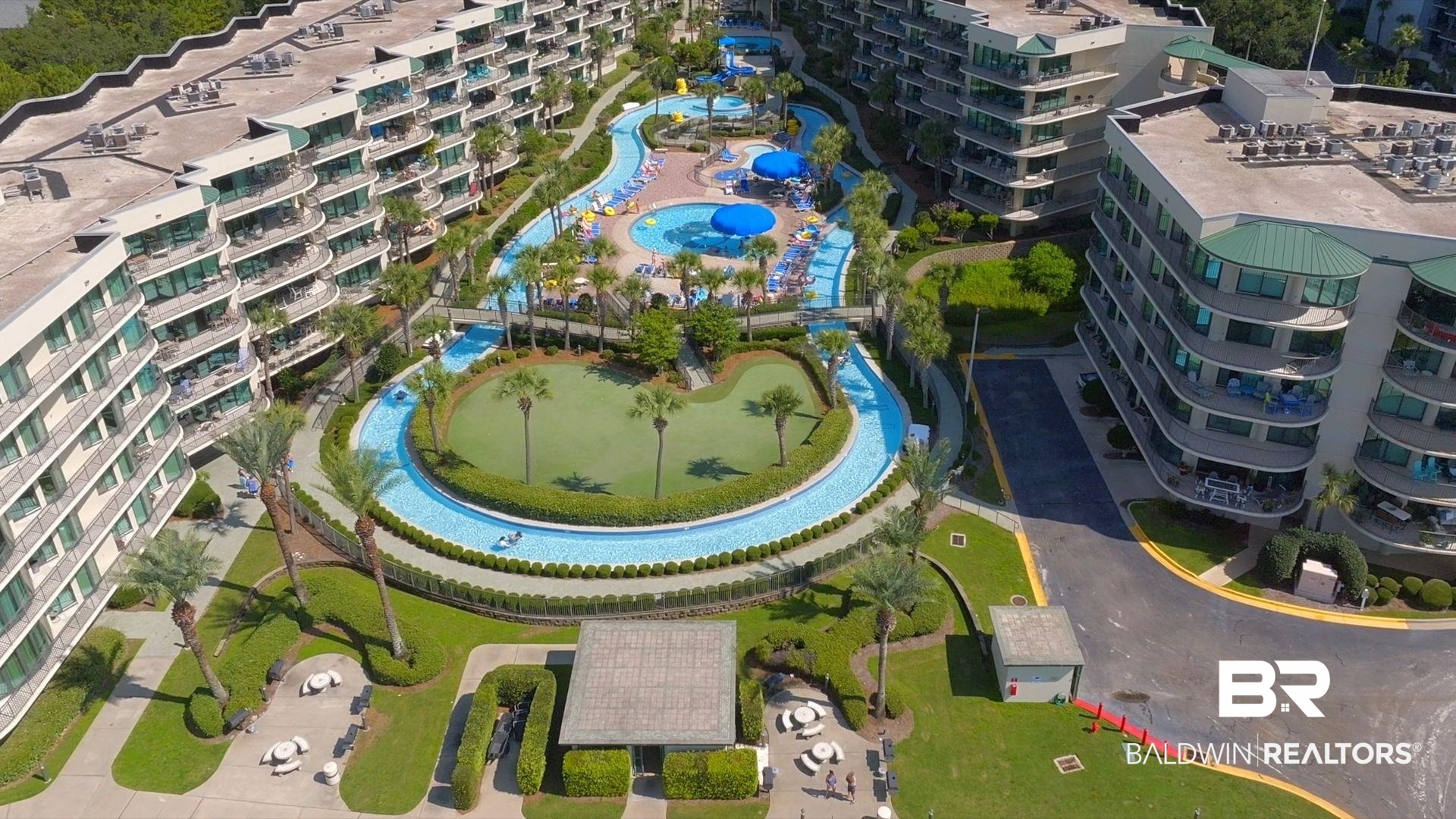 27580 Canal Road, Unit 1427 Orange Beach, AL 36561 - Photo 37 of 38 Aerial overview of property's location featuring apartment complex and a pool area