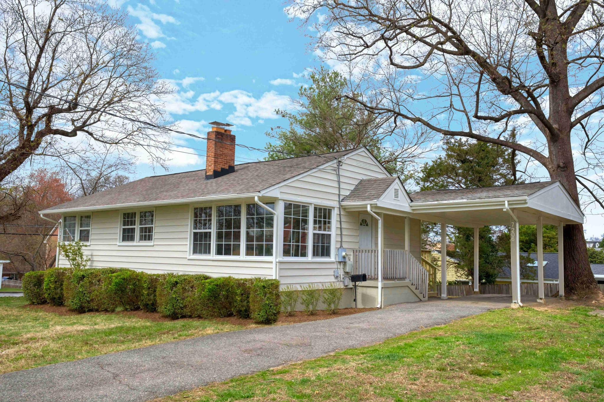7206 Alger Road Falls Church, VA 22042 - Photo 3 of 39 Generous driveway with covered carport parking
