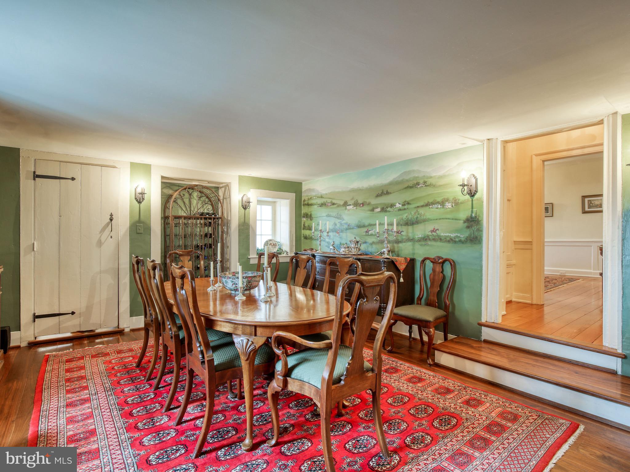 20775 Airmont Road Bluemont, VA 20135 - Photo 44 of 78 Dining room with painted mural on wall