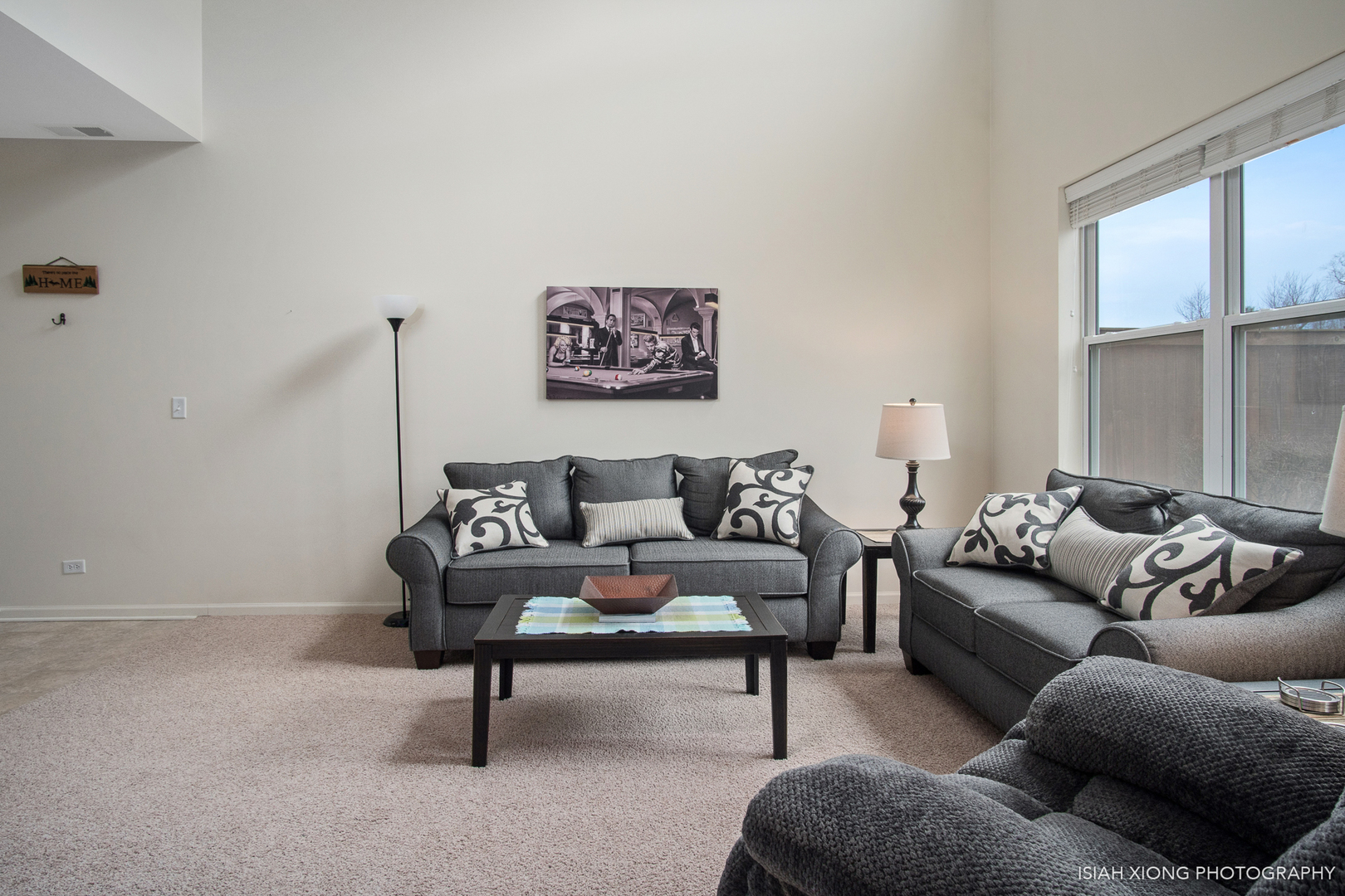 445 Dancer Lane, Unit 405 Oswego, IL 60543 - Photo 3 of 32 a living room with furniture and a large window