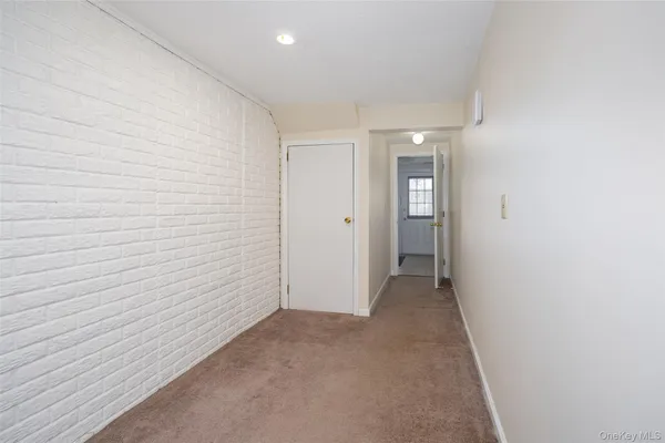 an empty room with closet