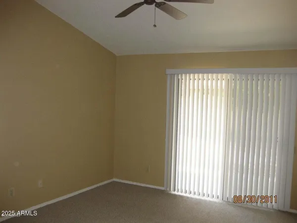 an empty room with a window