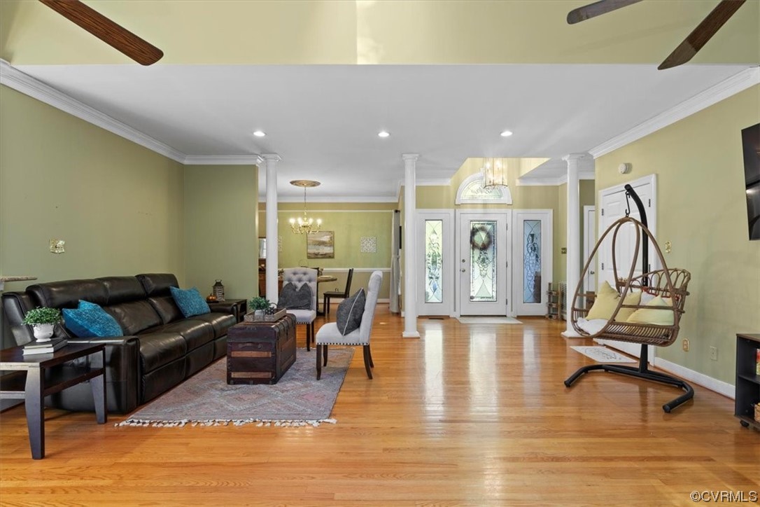 10600 Spring Run Road Chesterfield, VA 23832 - Photo 11 of 49 a living room with furniture gym equipment and wooden floor