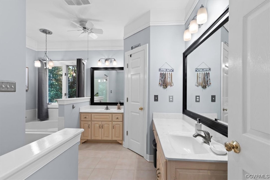 10600 Spring Run Road Chesterfield, VA 23832 - Photo 30 of 49 a bathroom with a tub sink and mirror
