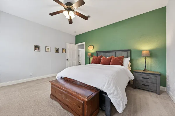 a view of a building with sitting area