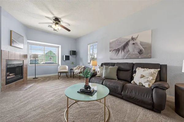 a bedroom with a bed and furniture