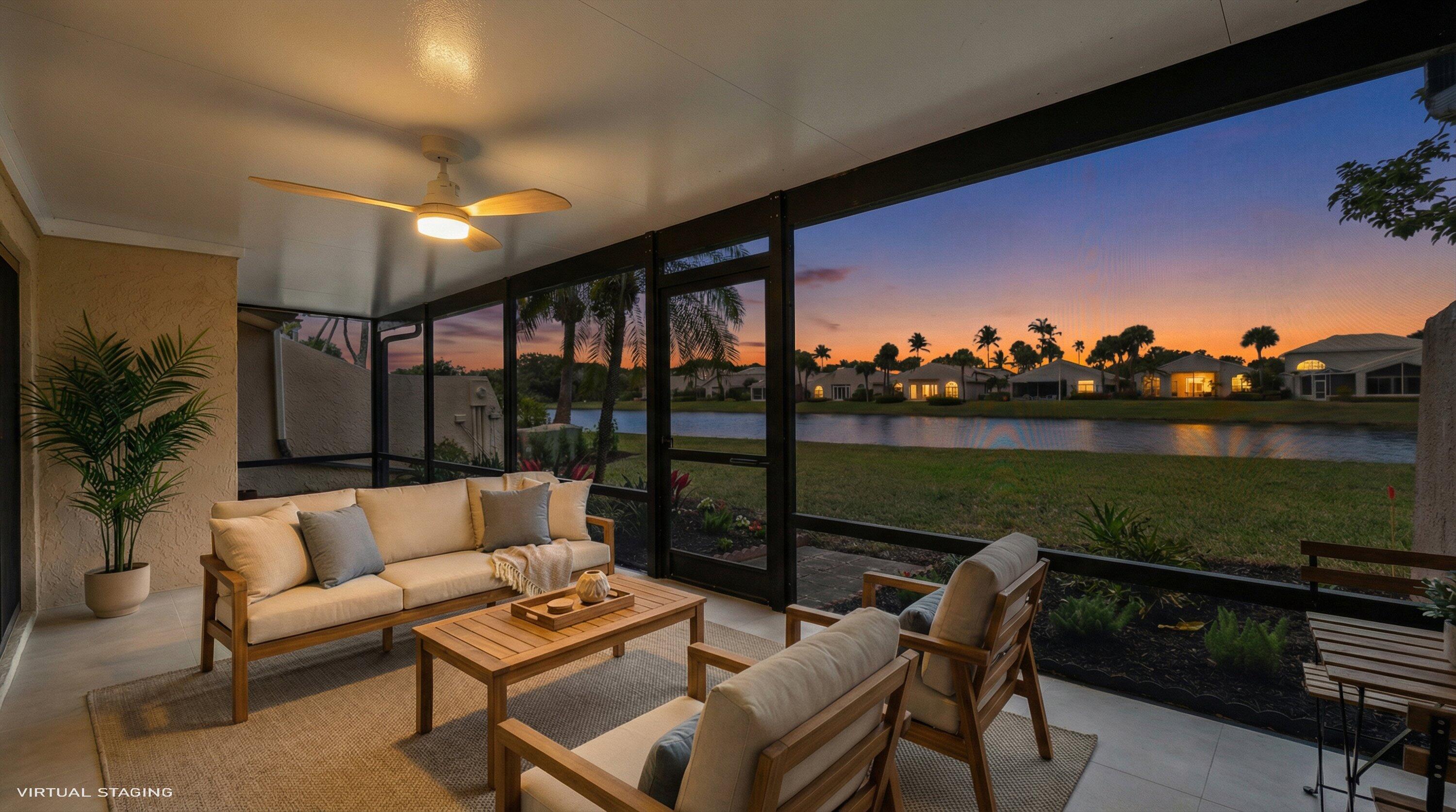 3733 Cape Pointe Circle Jupiter, FL 33477 - Photo 35 of 63 a roof deck with couch and outdoor seating