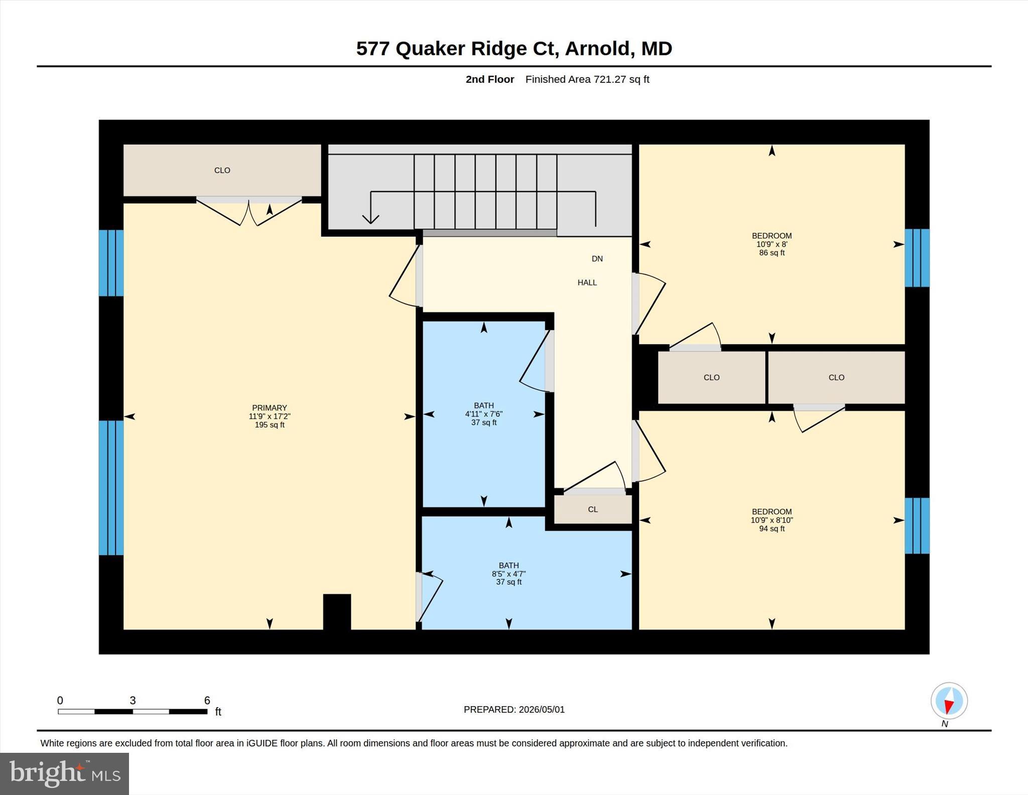 577 Quaker Ridge Court Arnold, MD 21012 - Photo 57 of 58 Upper Level Floor Plan