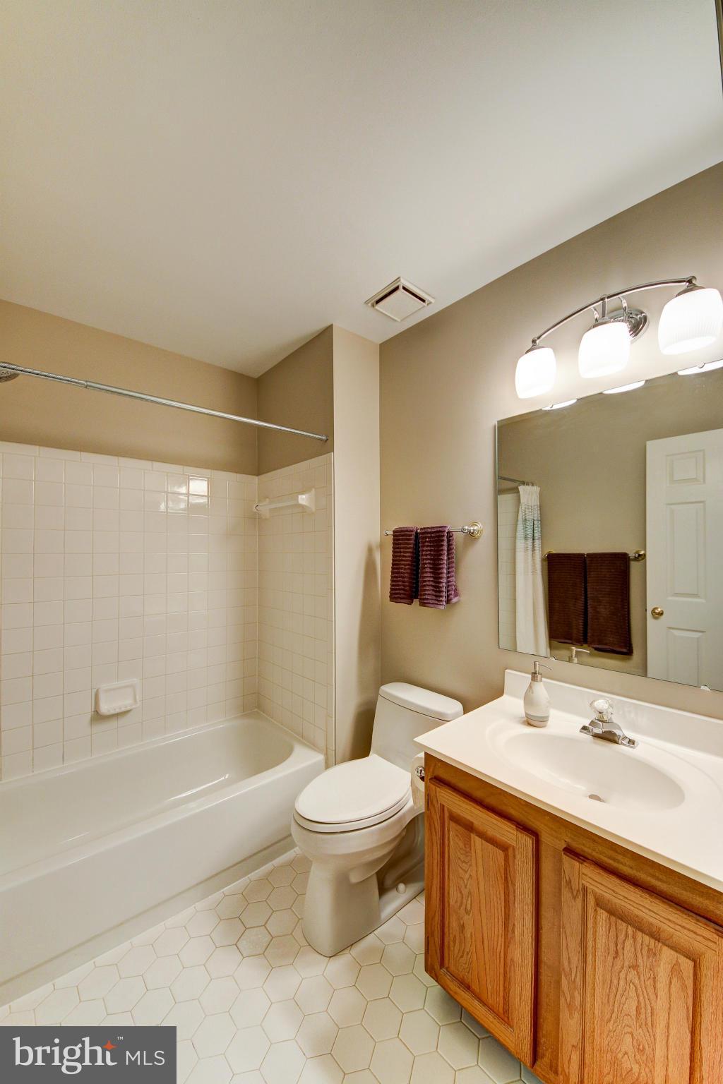 1258 Weatherstone Court Reston, VA 20194 - Photo 16 of 24 a spacious bathroom with a sink a toilet a mirror and a bathtub
