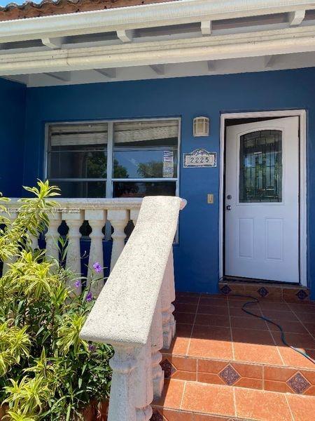 a view of front door