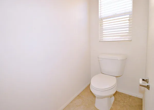 a white toilet sitting next to a window