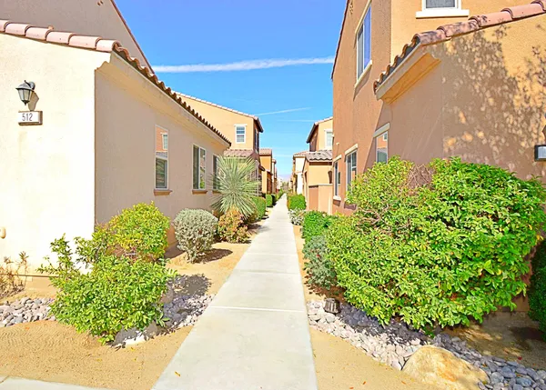a view of a street with a building