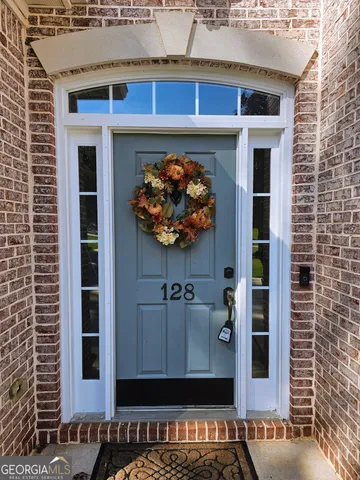 a view of a door of the house