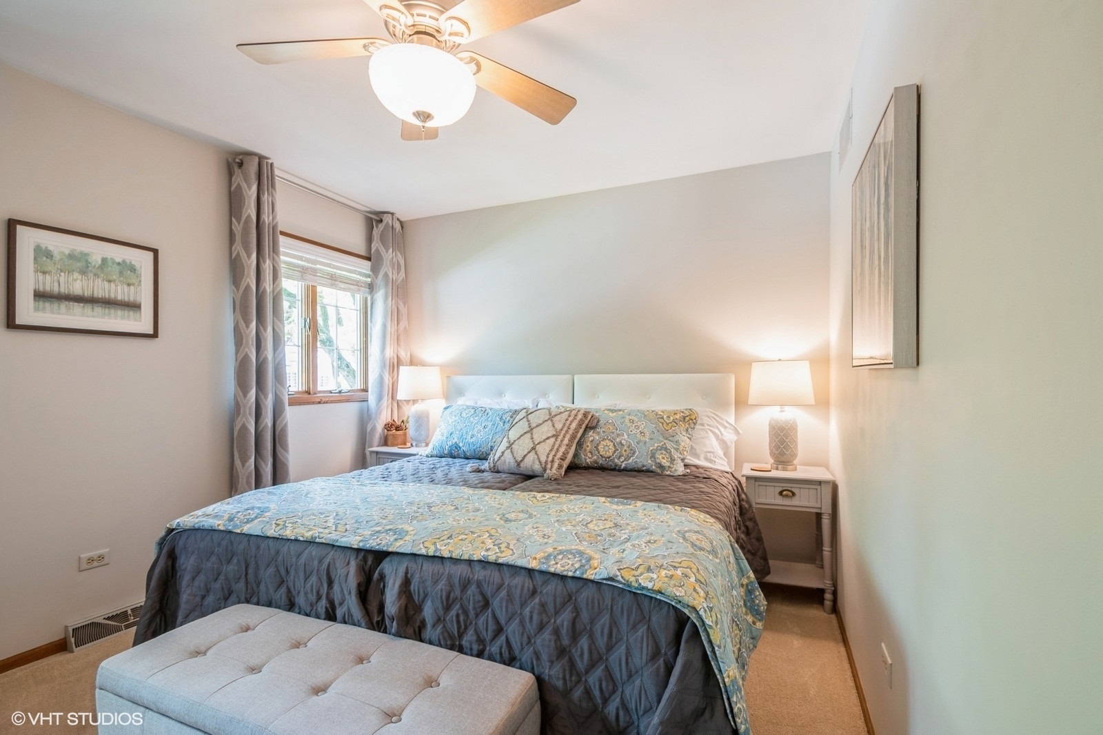 18038 Whitman Lane Lansing, IL 60438 - Photo 11 of 20 a bedroom with a bed and a chandelier