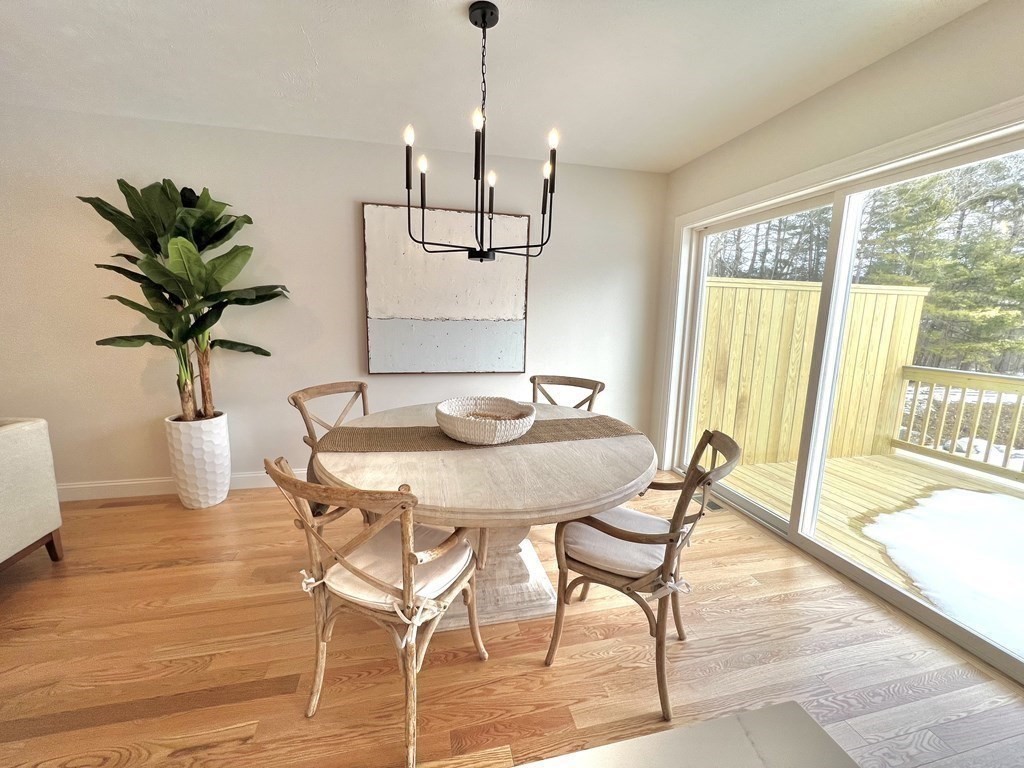 23 Sandy Pond Road, Unit 23 Ayer, MA 01432 - Photo 8 of 26 a view of a dining room with furniture window and wooden floor
