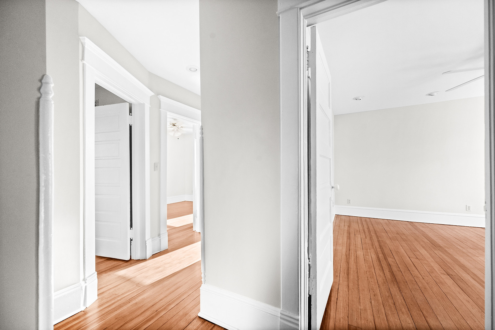 102 Vale Street Bloomington, IL 61701 - Photo 18 of 35 a view of a hallway with wooden floor and staircase