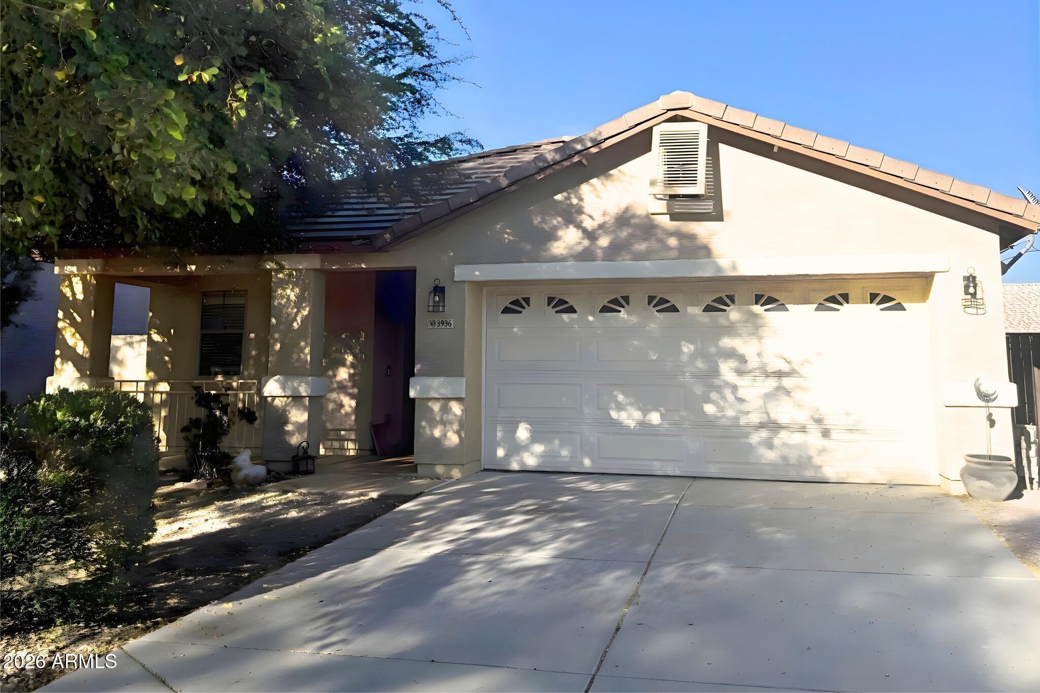 a front view of a house