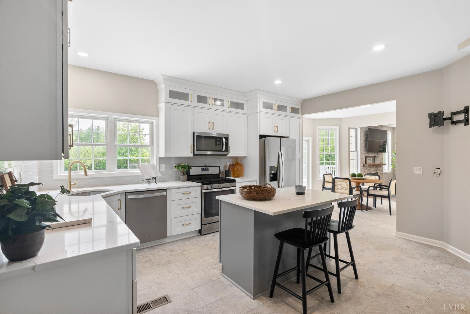 1505 Chestnut Grv Road Appomattox, VA 24522 - Photo 28 of 99 a kitchen with appliances a sink a counter top space and a center island