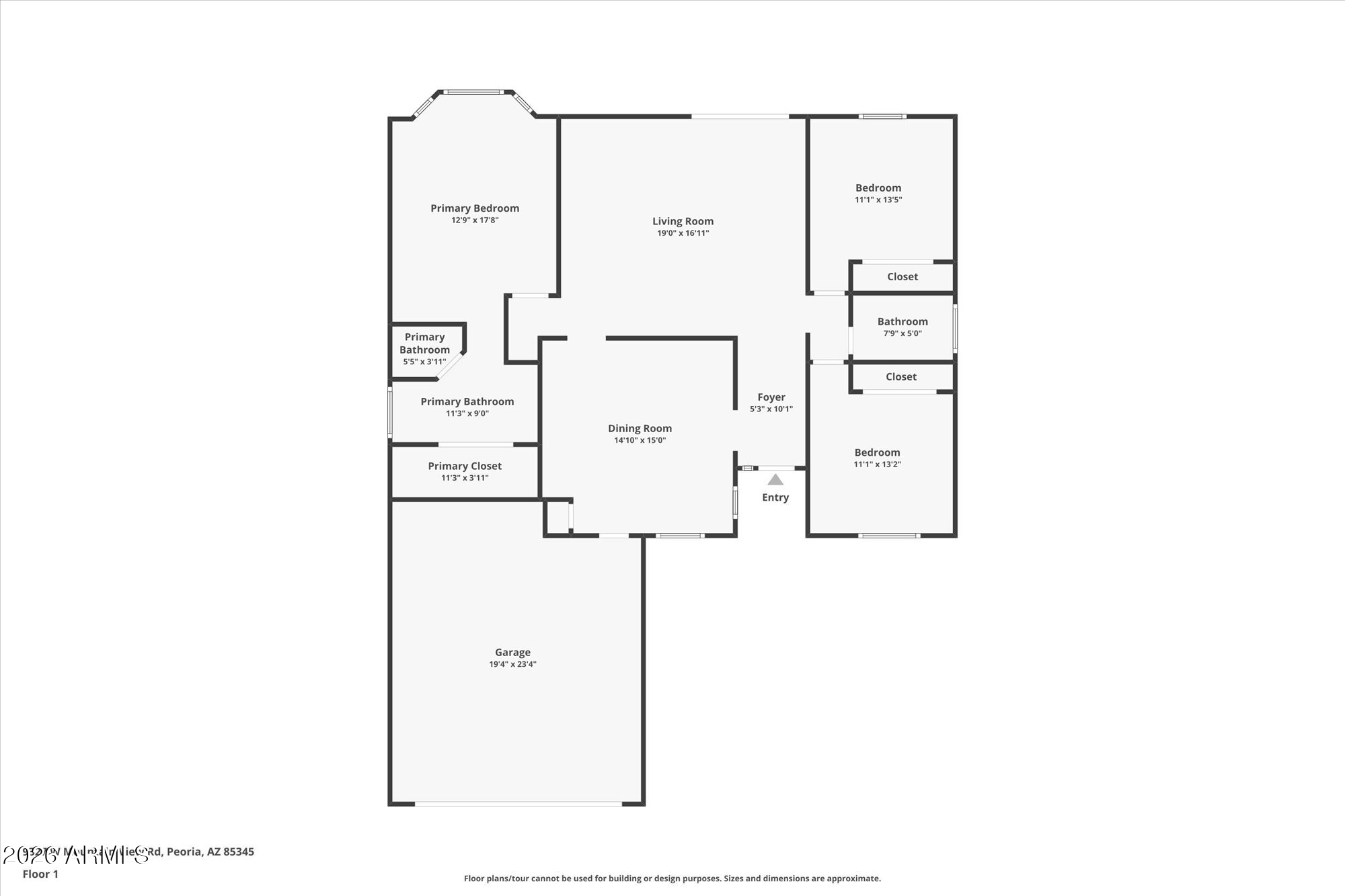 9327 West Mountain View Road Peoria, AZ 85345 - Photo 30 of 30 a picture of a floor plan