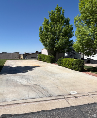 View of concrete driveway
