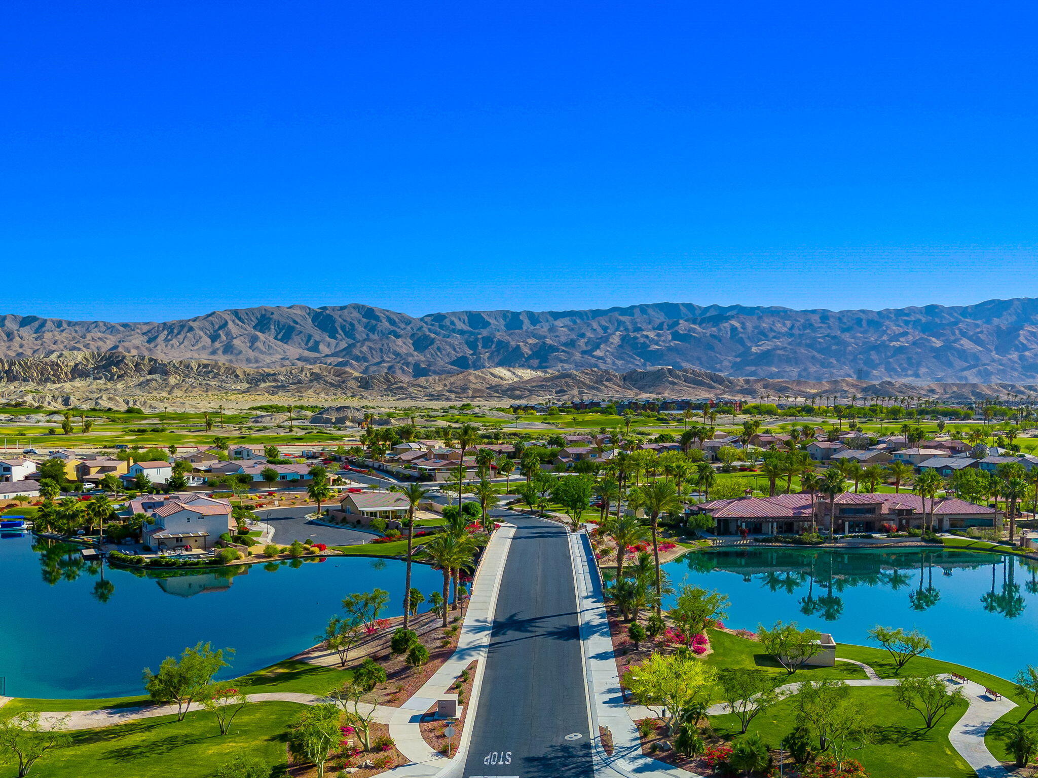43760 Spiaggia Place Indio, CA 92203 - Photo 32 of 38 a view of a city with a lake view