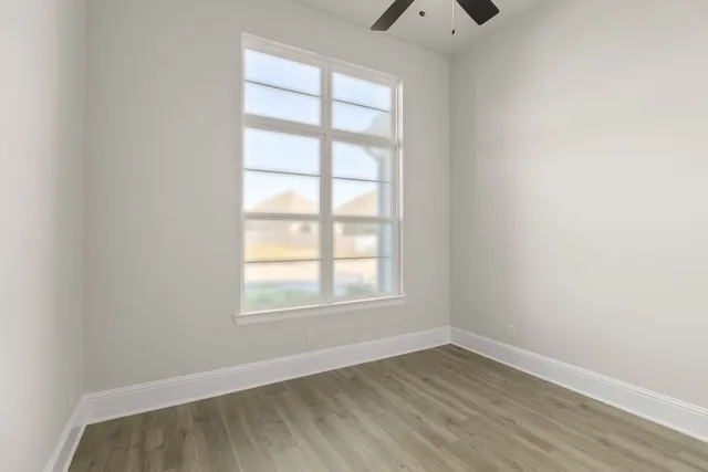 an empty room with a window
