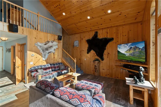 a view of a chairs and table in a patio