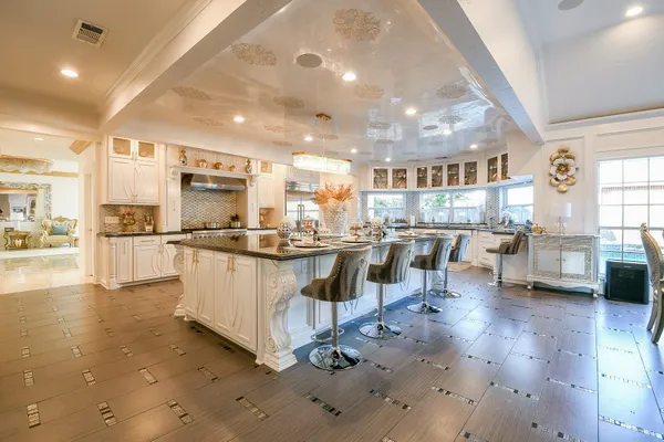 a view of kitchen with counter top space