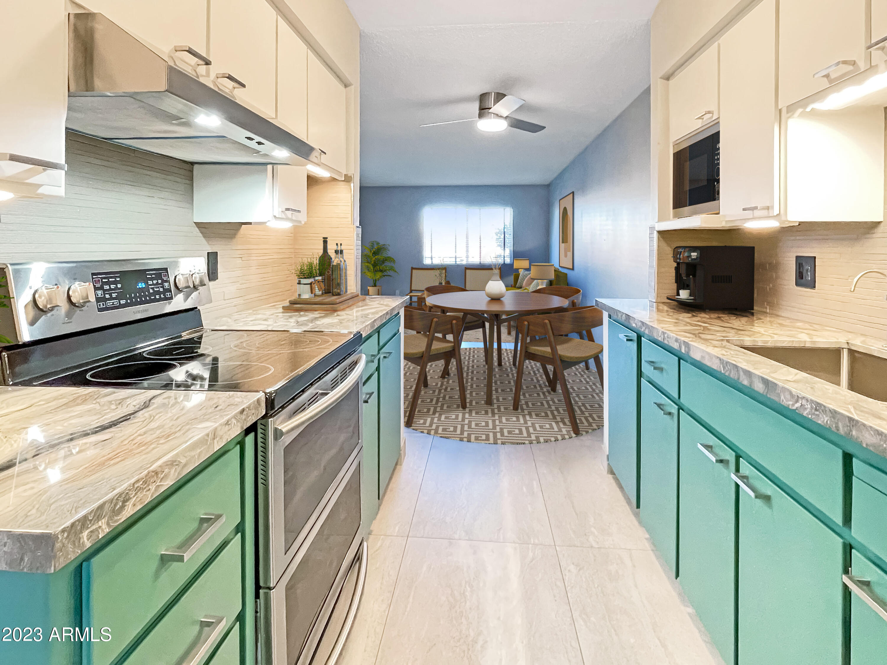 1107 West Osborn Road, Unit 209 Phoenix, AZ 85013 - Photo 8 of 45 Virtually Staged Kitchen & Dining Rooms