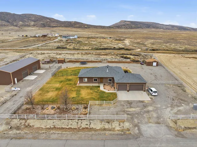 a view of an ocean and a mountain