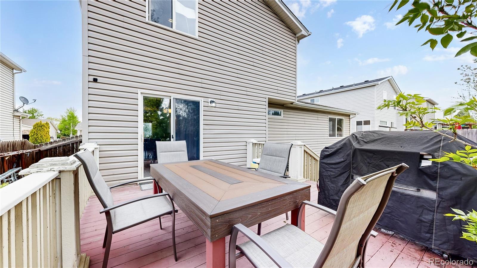 1173 Fall River Circle Longmont, CO 80504 - Photo 31 of 47 a view of a patio with table and chairs and potted plants