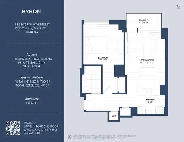 $5,300 | 212 North 9th Street, Unit 3A | Williamsburg