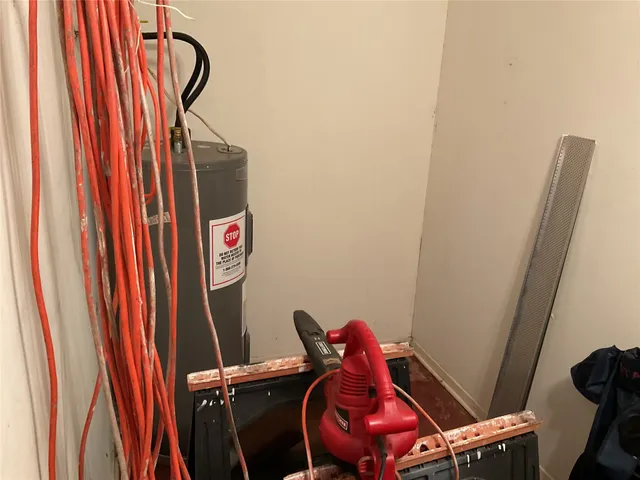 a view of storage and utility room