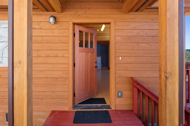 a view of front door