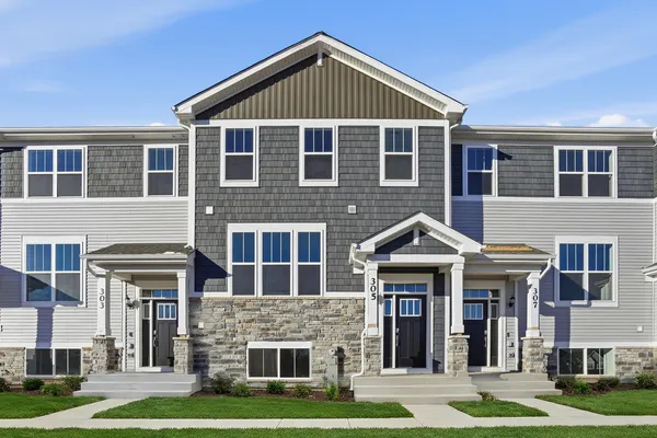 a front view of a house