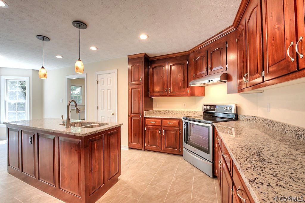 9217 Varina Road Henrico, VA 23231 - Photo 21 of 49 a kitchen with stainless steel appliances granite countertop a stove sink and cabinets